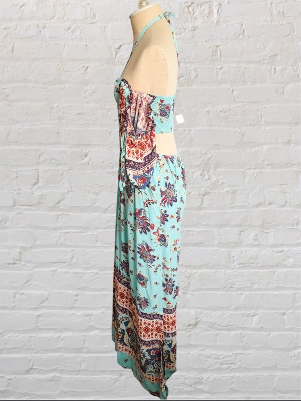 Free People Bali Citrus Skies Floral Print Wide-Leg Jumpsuit